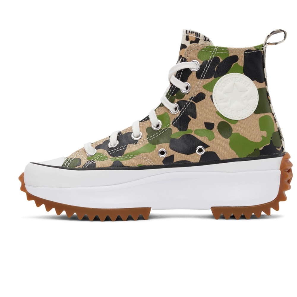 Army/Cheetah Print Run Star Hike Converse 💚